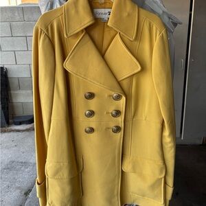 Forever 21 Mustard Yellow PeaCoat